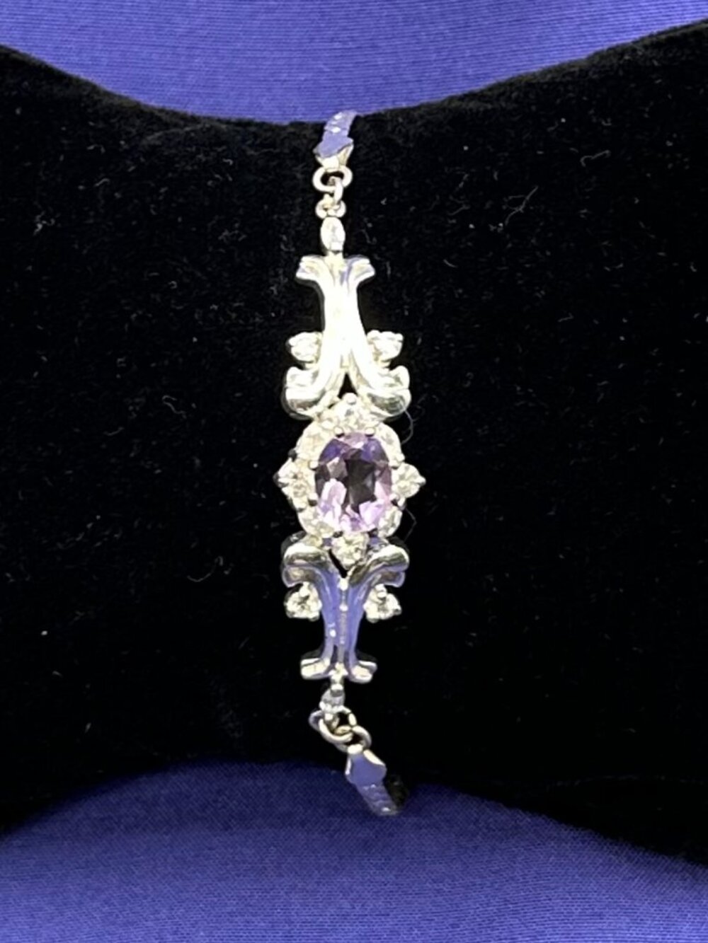 Sterling Silver JC Amethyst Bracelet - Picture 9 of 15